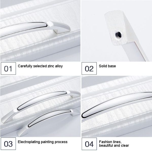 3 PCS 4093-128 Stainless Steel Cabinet Door Drawer Handle - Image 6