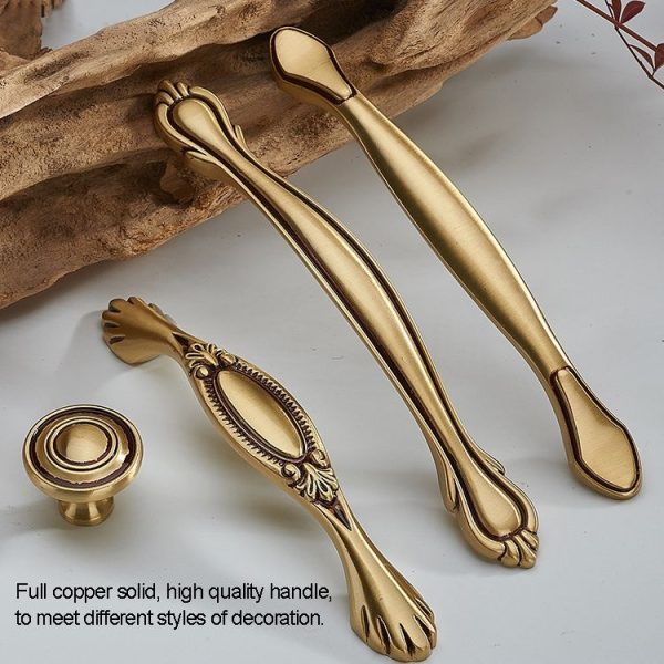 1020 Pure Copper Solid Thickening Cabinet Wardrobe Handle - Image 5