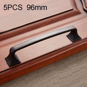 5 PCS 6222-96 Simple Furniture Cabinet Handle Black Bronze Handle