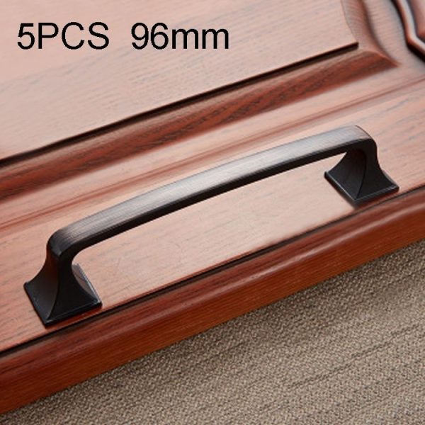 5 PCS 6222-96 Simple Furniture Cabinet Handle Black Bronze Handle