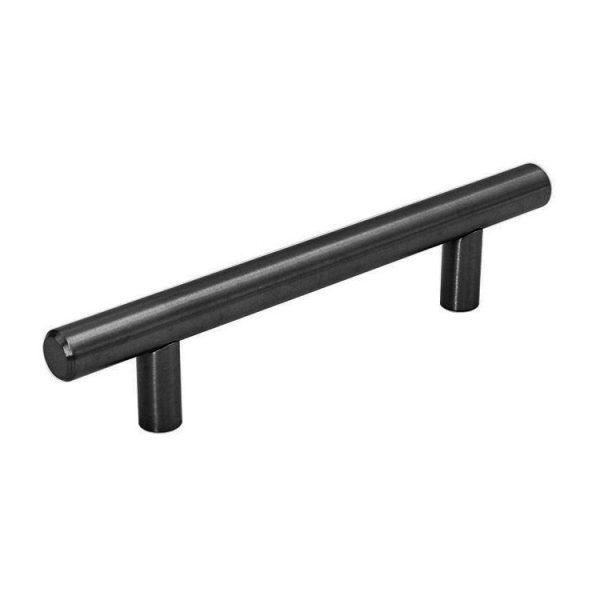 3 PCS 9001A-96 Simple Furniture Cabinet Handle Aluminum Profile Round Handle (Black) - Image 2