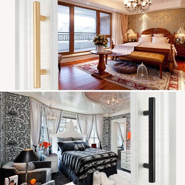 3 PCS 9001A-96 Simple Furniture Cabinet Handle Aluminum Profile Round Handle (Black) - Image 9