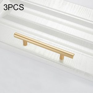 3 PCS 9001A-128 Simple Furniture Cabinet Handle Aluminum Profile Round Handle (Gold)