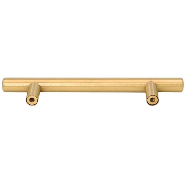 3 PCS 9001A-128 Simple Furniture Cabinet Handle Aluminum Profile Round Handle (Gold) - Image 3