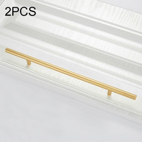 2 PCS 9001A-192 Simple Furniture Cabinet Handle Aluminum Profile Round Handle (Gold)