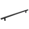 2 PCS 9001A-256 Simple Furniture Cabinet Handle Aluminum Profile Round Handle (Black) - Image 2