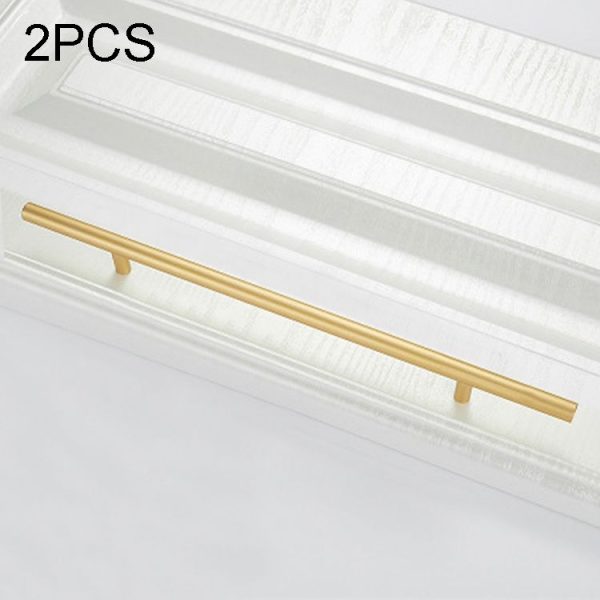 2 PCS 9001A-320 Simple Furniture Cabinet Handle Aluminum Profile Round Handle (Gold)