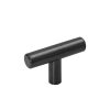 10 PCS 9001A Simple Furniture Cabinet Handle Aluminum Profile Round Handle (Black) - Image 2