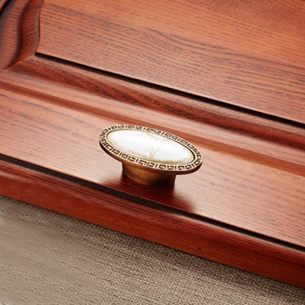 5 PCS 5008 Cabinet Zinc Alloy Retro Handle Coffee Cat Eye Handle (Coffee Marble) - Image 2