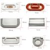 1052-32 Simple European Furniture Drawer Hidden Buckle Handle (Brushed) - Image 3