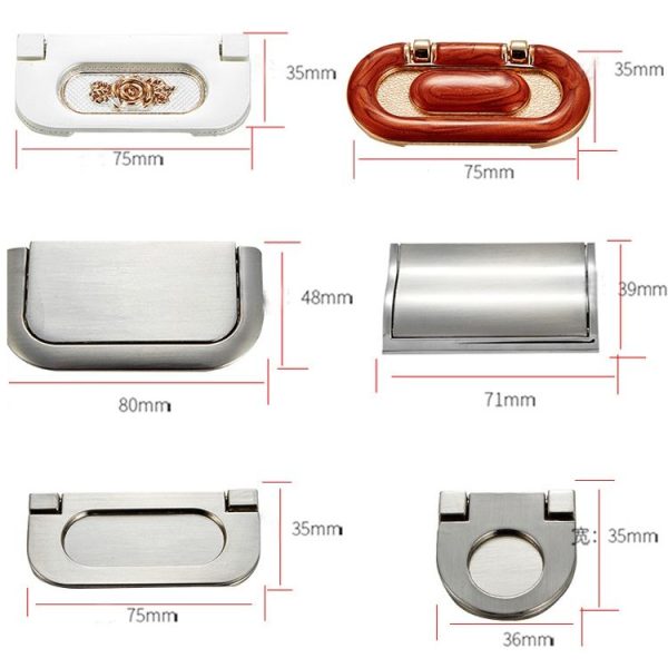 5 PCS 6531-64 Simple European Furniture Drawer Hidden Buckle Handle (Black Walnut) - Image 3