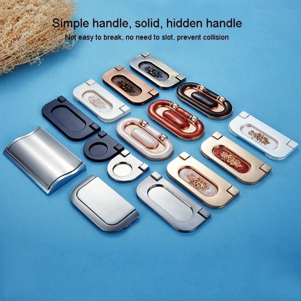 5 PCS 6531-64 Simple European Furniture Drawer Hidden Buckle Handle (Black Walnut) - Image 6