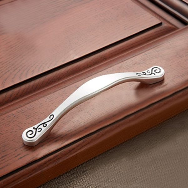 5 PCS 4087-96 Simple Furniture Cabinet Handle Full Polished Alloy Handle (Silver) - Image 2