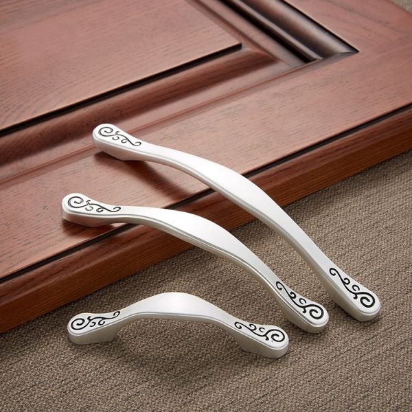 5 PCS 4087-96 Simple Furniture Cabinet Handle Full Polished Alloy Handle (Silver) - Image 3