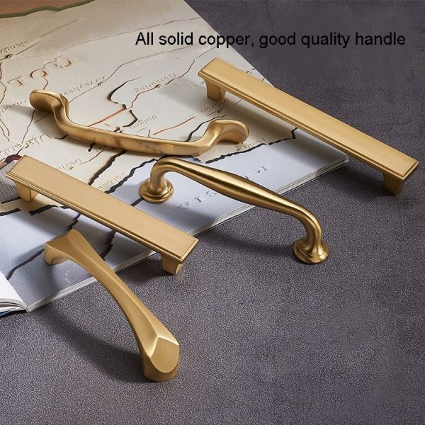1011-128 Furniture Cabinet Handle Copper Natural Chinese Handle - Image 5