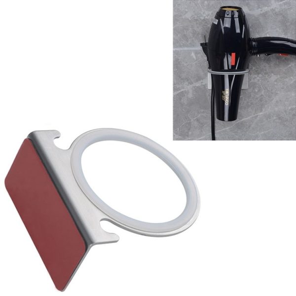 304 Stainless Steel Hair Dryer Holder Wall Mount Hanging Rack Organizer Hook Bathroom Bracket
