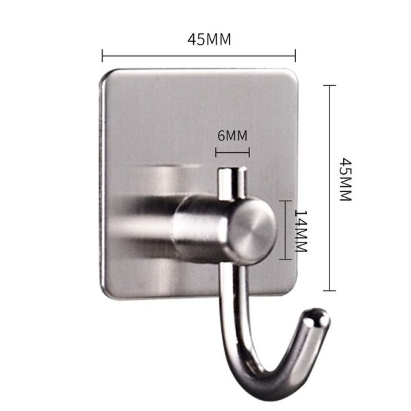 MYD-1037 304 Stainless Steel Sticky Hook Kitchen Bathroom Multi-functional Hole Free Wall Mount Holder - Image 2