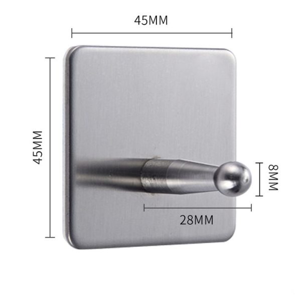 MYD-1036 304 Stainless Steel Sticky Hook Kitchen Bathroom Multi-functional Hole Free Wall Mount Holder - Image 2