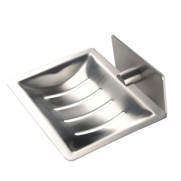 Stainless Steel Soap Holder Bathroom Non-perforated Storage Rack - Image 2