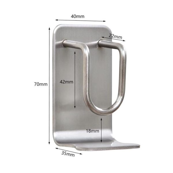 Stainless Steel Washbasin Holder Bathroom Non-perforated Storage Rack - Image 3