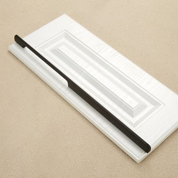 2049-500 Drawer Cabinet Door Aluminum Alloy Handle Straight Door Handle (Black) - Image 2