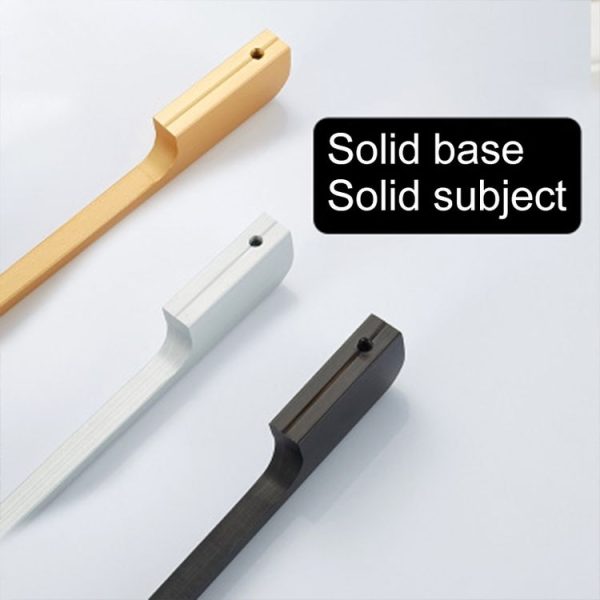 2049-500 Drawer Cabinet Door Aluminum Alloy Handle Straight Door Handle (Black) - Image 4