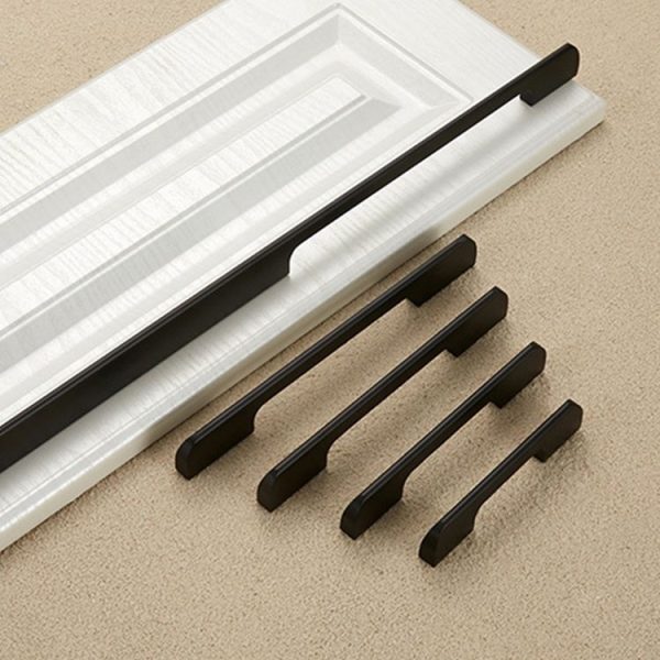 2049-500 Drawer Cabinet Door Aluminum Alloy Handle Straight Door Handle (Black) - Image 5