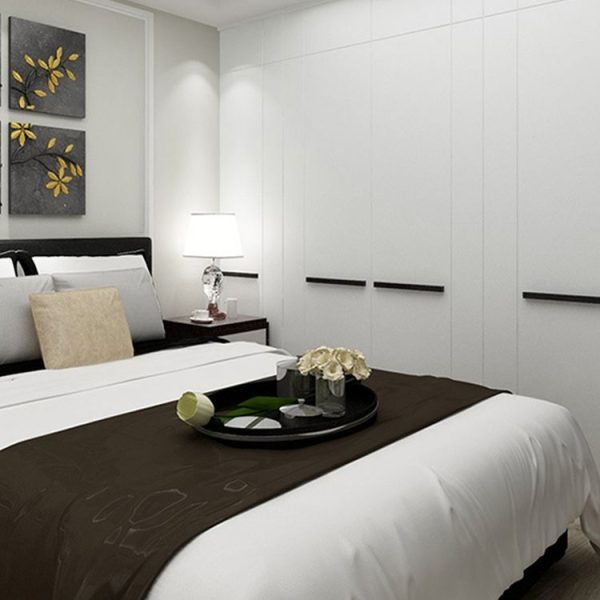 5 PCS 2057-128 Drawer Cabinet Door Handle Straight Door Handle (Silver Matte) (White) - Image 5