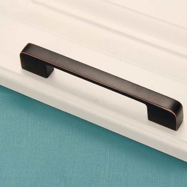 5 PCS 6613-96 Simple Cabinet Door Handle Drawer Wardrobe Zinc Alloy Handle (Black Red) - Image 2