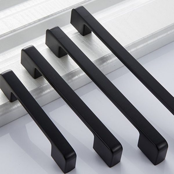 5 PCS 6613-96 Simple Cabinet Door Handle Drawer Wardrobe Zinc Alloy Handle (Black Red) - Image 3
