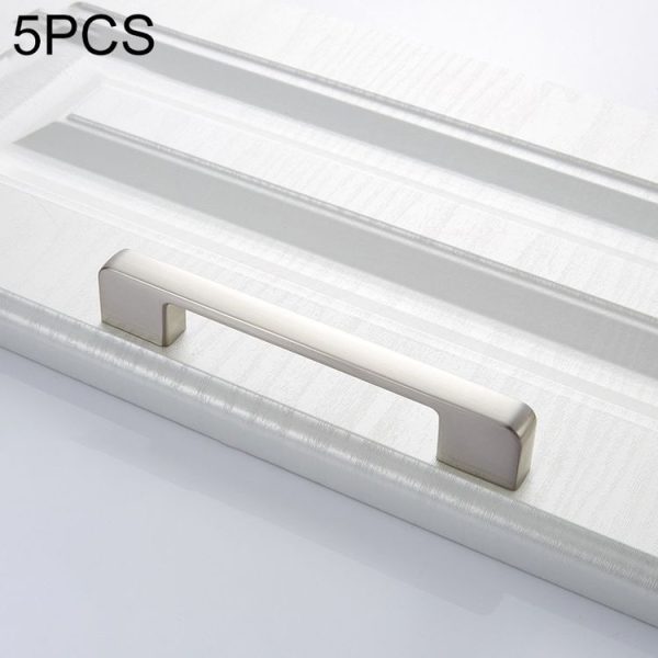 5 PCS 6613-96 Simple Cabinet Door Handle Drawer Wardrobe Zinc Alloy Handle (Brushed)