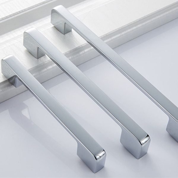 5 PCS 6613-96 Simple Cabinet Door Handle Drawer Wardrobe Zinc Alloy Handle (Bright Chrome) - Image 3