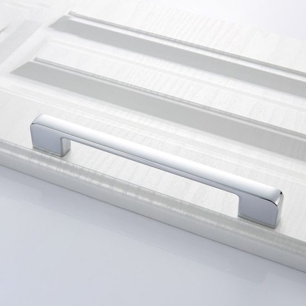 3 PCS 6613-160 Simple Cabinet Door Handle Drawer Wardrobe Zinc Alloy Handle (Bright Chrome) - Image 2