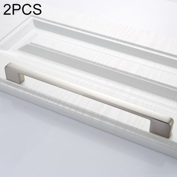 2 PCS 6613-224 Simple Cabinet Door Handle Drawer Wardrobe Zinc Alloy Handle (Brushed)