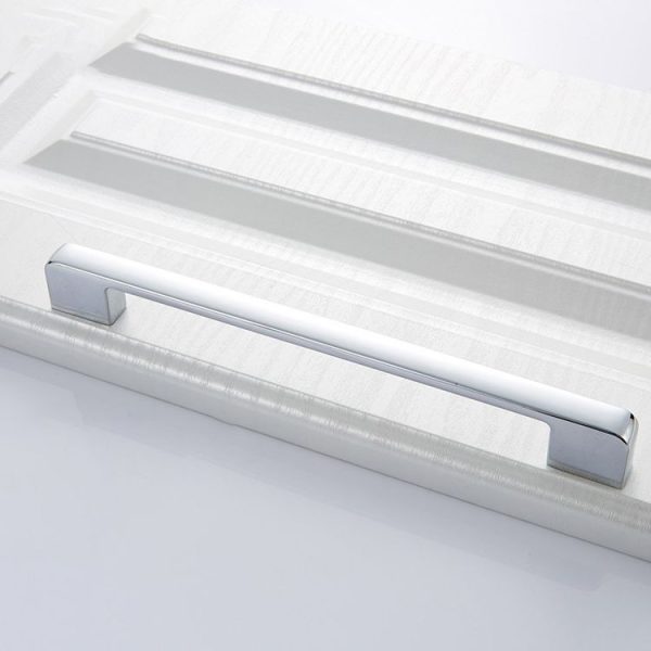 2 PCS 6613-224 Simple Cabinet Door Handle Drawer Wardrobe Zinc Alloy Handle (Bright Chrome) - Image 2