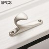 5 PCS Hook-01 Aluminum Alloy Wall Hanging Key Receiving Hanging Hook (Silver)
