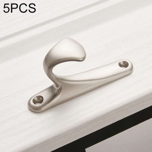 5 PCS Hook-01 Aluminum Alloy Wall Hanging Key Receiving Hanging Hook (Silver)