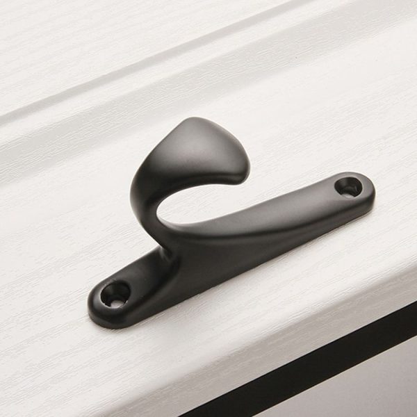 5 PCS Hook-01 Aluminum Alloy Wall Hanging Key Receiving Hanging Hook (Black) - Image 2