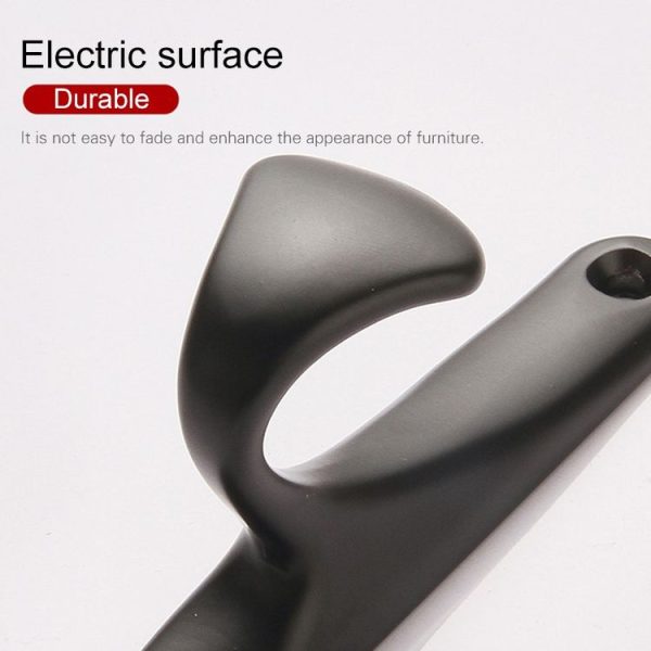 2 PCS Hook-02 Aluminum Alloy Wall Hanging Key Receiving Hanging Hook (Black) - Image 3
