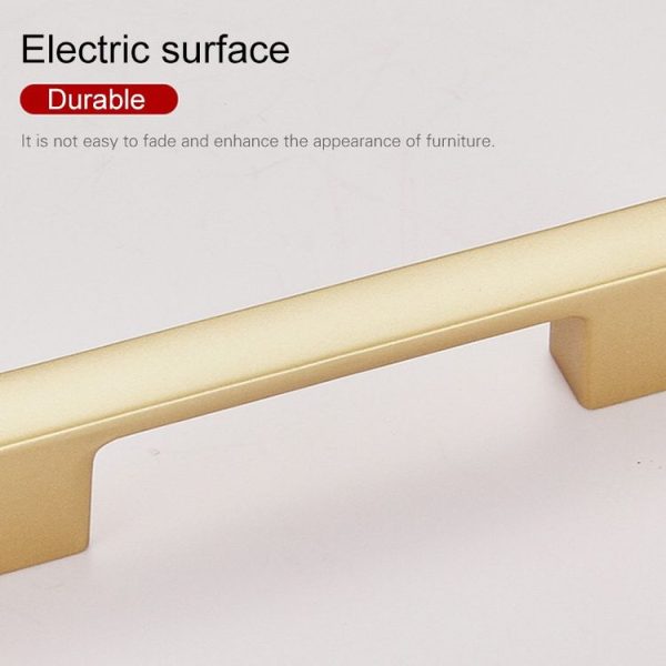 5 PCS 6613_96 Zinc Alloy Closet Cabinet Handle Pitch: 96mm (Gold) - Image 5