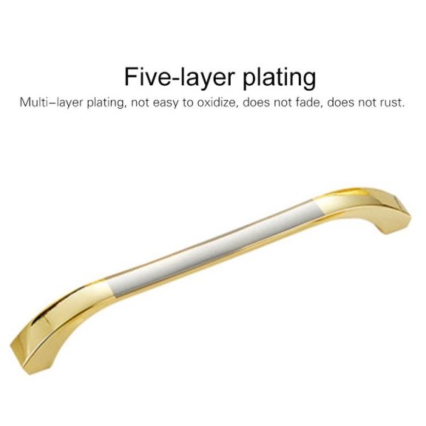 5 PCS 4003_96 Stainless Steel Closet Cabinet Handle Pitch: 96mm (Black) - Image 3