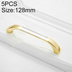 5 PCS 4003_128 Stainless Steel Closet Cabinet Handle Pitch: 128mm (Gold)