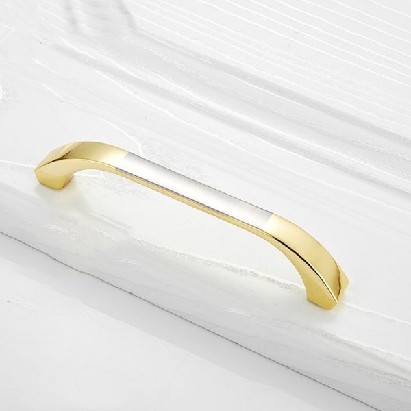 5 PCS 4003_128 Stainless Steel Closet Cabinet Handle Pitch: 128mm (Gold) - Image 2