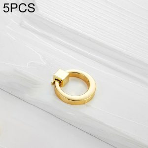 5 PCS 4201 Stainless Steel Single Hole Closet Cabinet Handle (Gold)