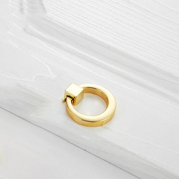 5 PCS 4201 Stainless Steel Single Hole Closet Cabinet Handle (Gold) - Image 2