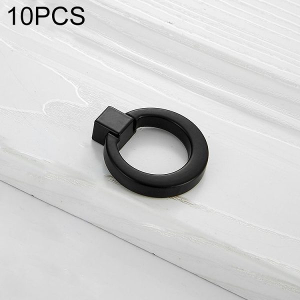 5 PCS 4201 Stainless Steel Single Hole Closet Cabinet Handle (Black)