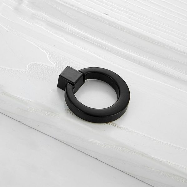 5 PCS 4201 Stainless Steel Single Hole Closet Cabinet Handle (Black) - Image 2