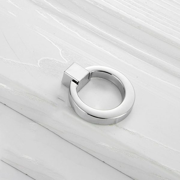 5 PCS 4201 Stainless Steel Single Hole Closet Cabinet Handle (Chrome) - Image 2