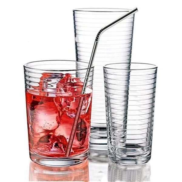 5pcs Reusable Stainless Steel Bent Drinking Straw + Cleaner Brush Set Kit, 266*6mm (Silver) - Image 4