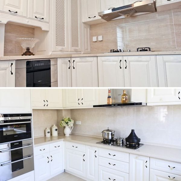 5 PCS 5018_96 Black and White Ceramic Closet Cabinet Handle Pitch: 96mm - Image 6